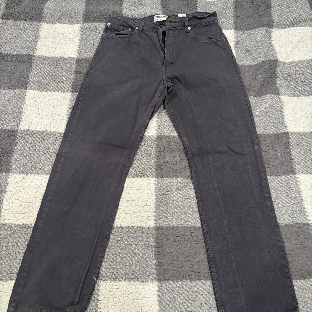 Levi's Men's Straight Jeans - Dark Gray - Picture 1 of 5